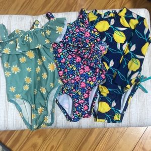 Set of 3 Toddler Girls Swimsuits